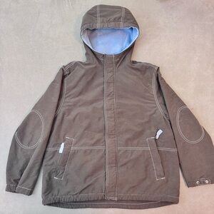 Mini Boden Winter Lined Coat Brown Jacket Pockets  Boys 11-12yrs